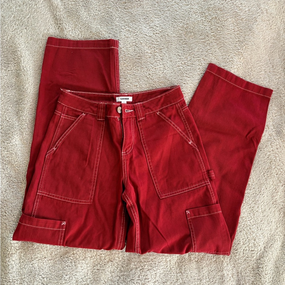 Garage Red Cargo Pants